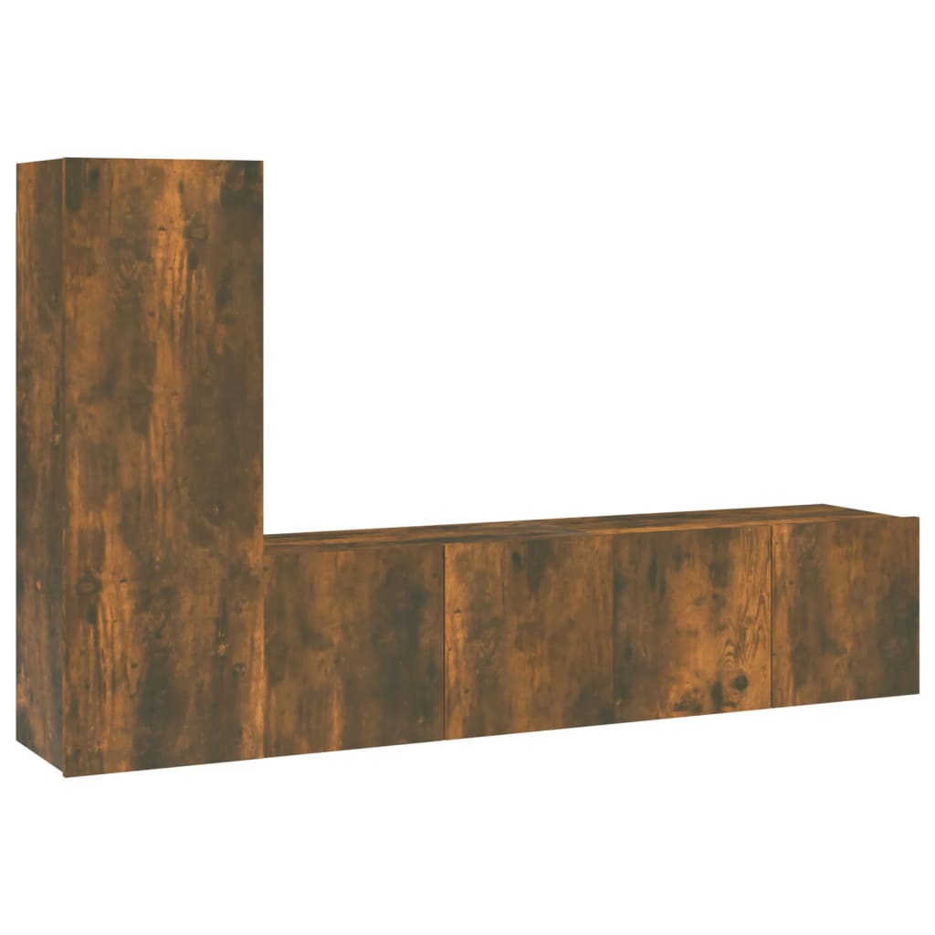 3-tlg. TV-Schrank-Set Weiß Holzwerkstoff
