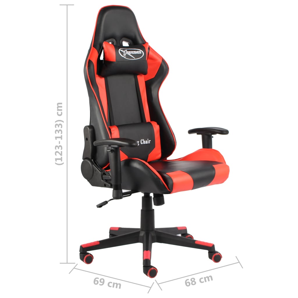 Gaming-Stuhl Drehbar Blau PVC