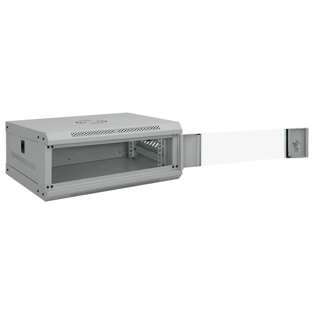 Netzwerkschrank mit Speicher Grau 60 x 45 x 28 cm Stahl