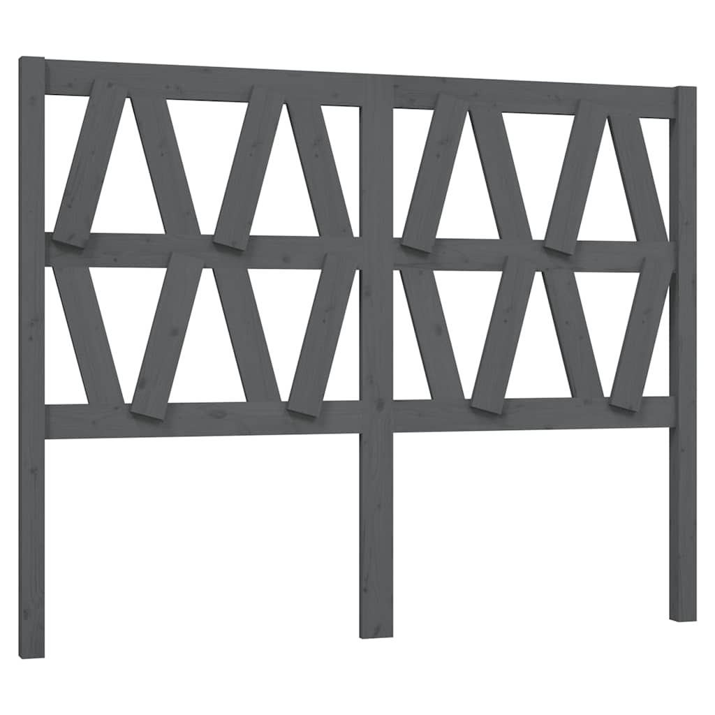 Kopfteil Grau 81x4x100 cm Massivholz Kiefer