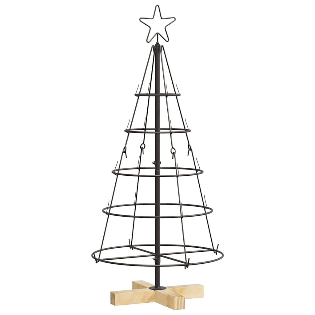 Weihnachtsdeko mit Ständer Schwarz 60 cm Stahl