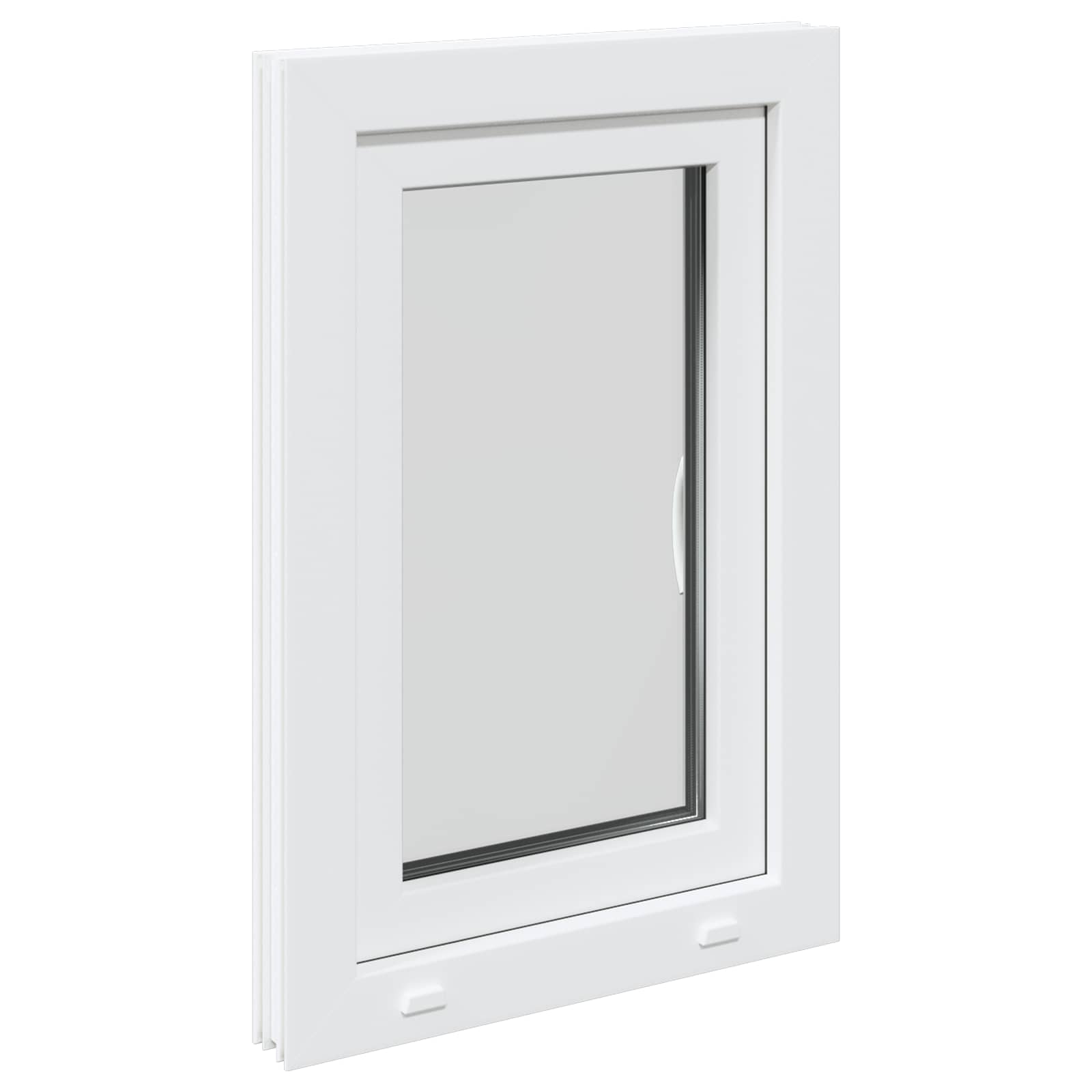 Kellerfenster RISOR 50 x 50 cm PVC und Glas Weiß
