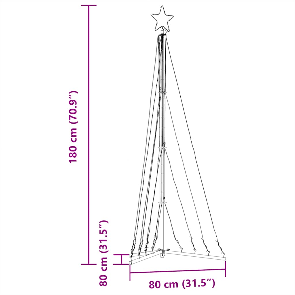 LED Weihnachtsbaum 339 LEDs Warmweiß 187 cm