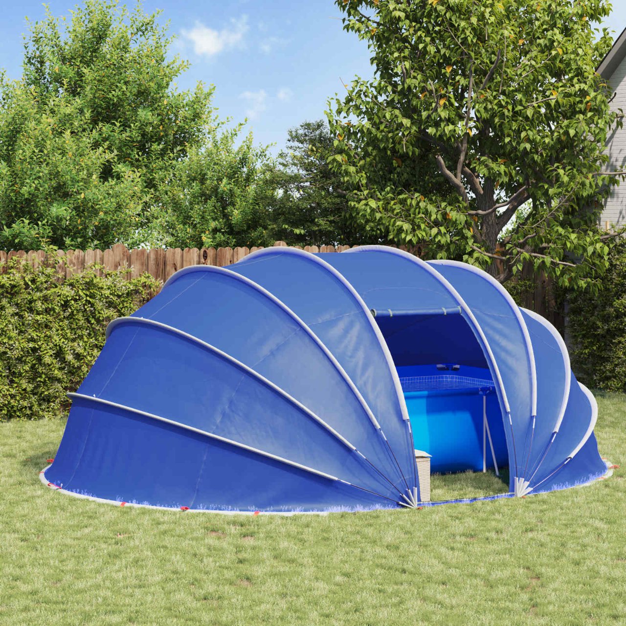 Poolzelt Kuppel 538 x 440 x 204 cm Azure Blau