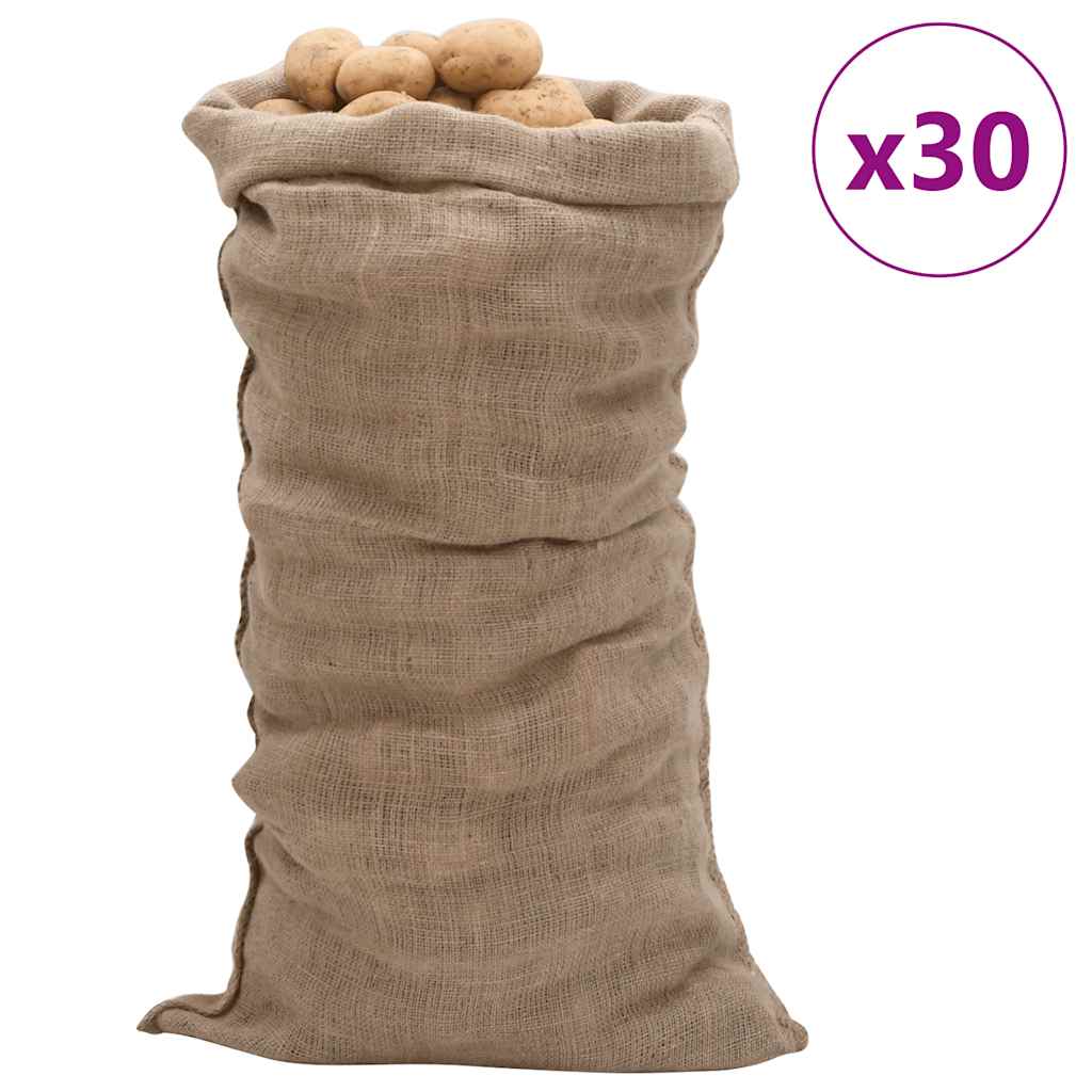 Jutesäcke 5 Stück 60 x 105 cm 100 % Jute 220 g/m²