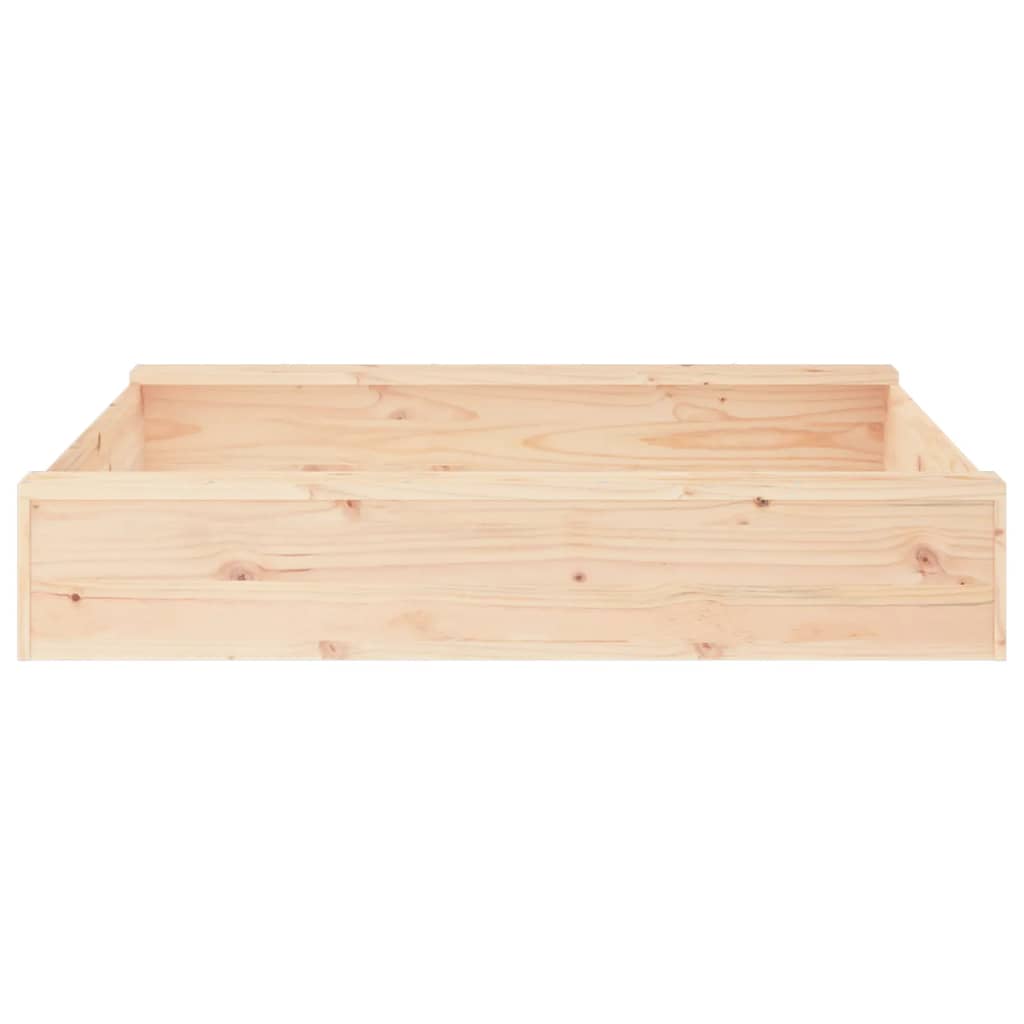 Sandkasten mit Sitzen Honigbraun Quadratisch Massivholz Kiefer