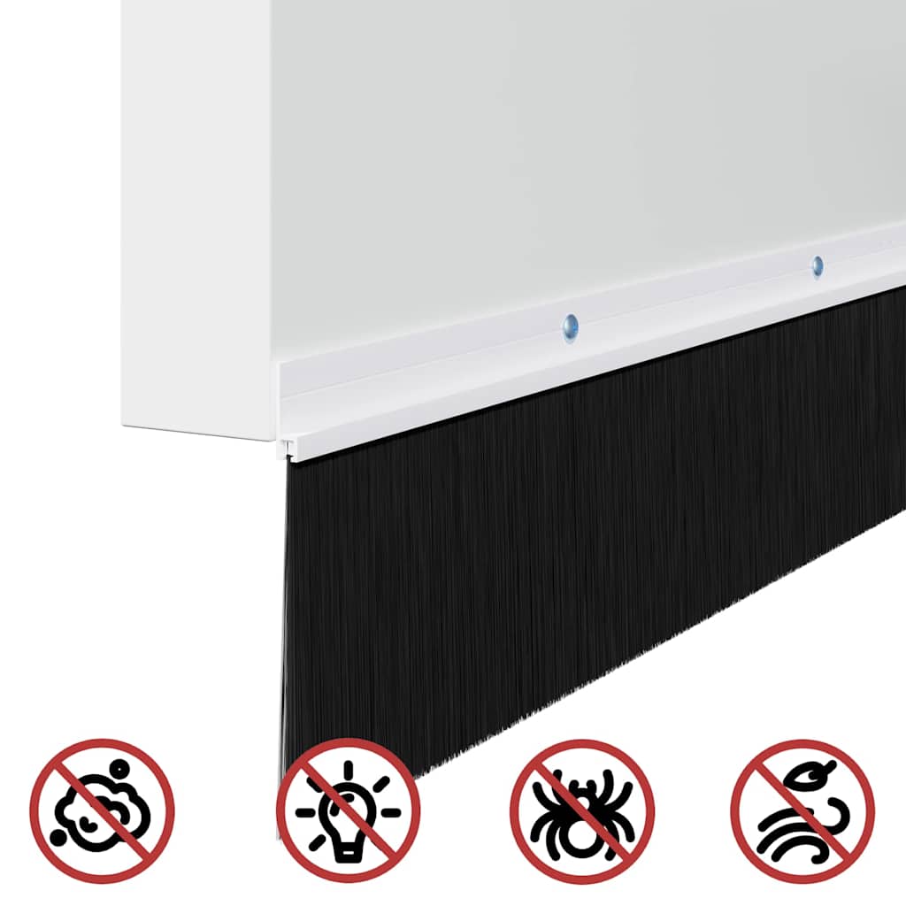 Aufsteck Türbürstendichtungen 2 pcs Braun 100 cm