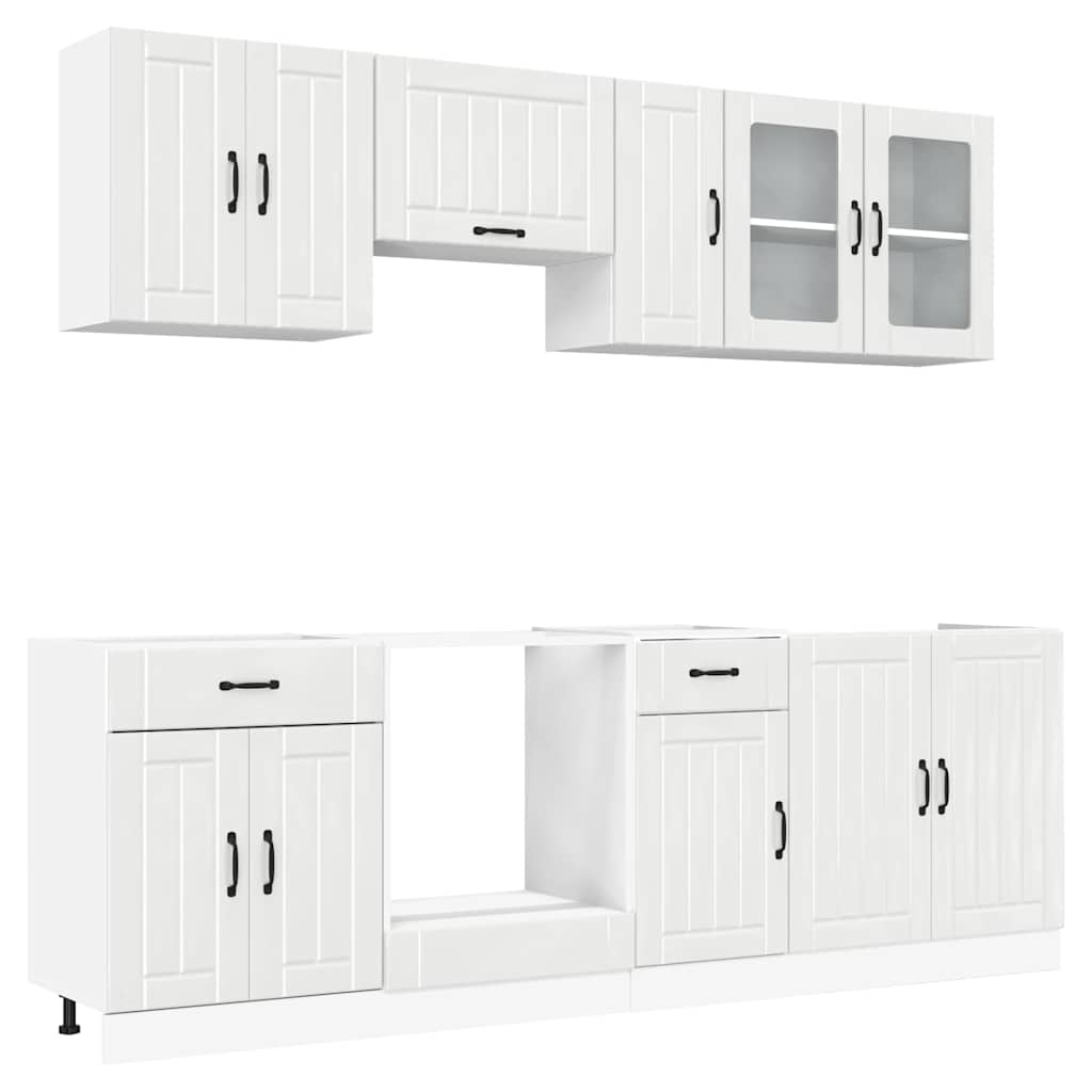 8-tlg. Küchenschrank-Set Kalmar Weiß Holzwerkstoff