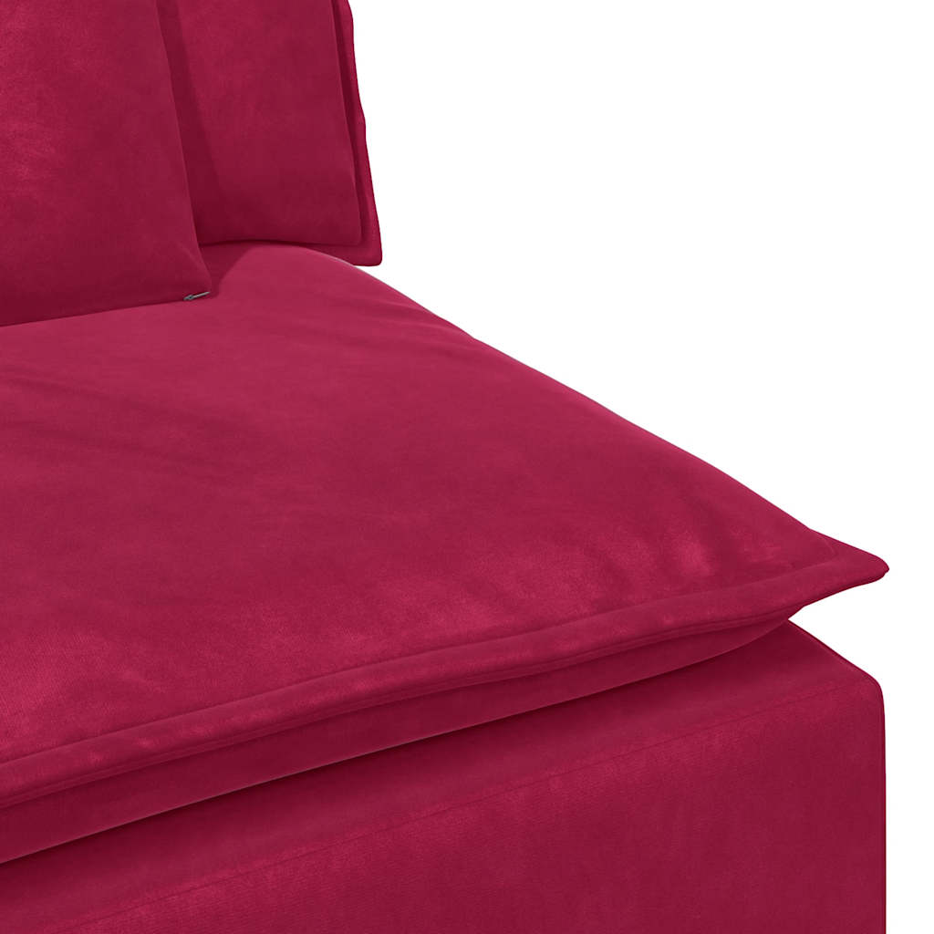 Modulares Sofa Endmodul mit Armlehne Kissen Blau 100 cm