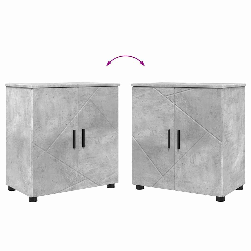 Badezimmermöbel-Set mit Tür 2 pcs Weiß Holzwerkstoff & Metall