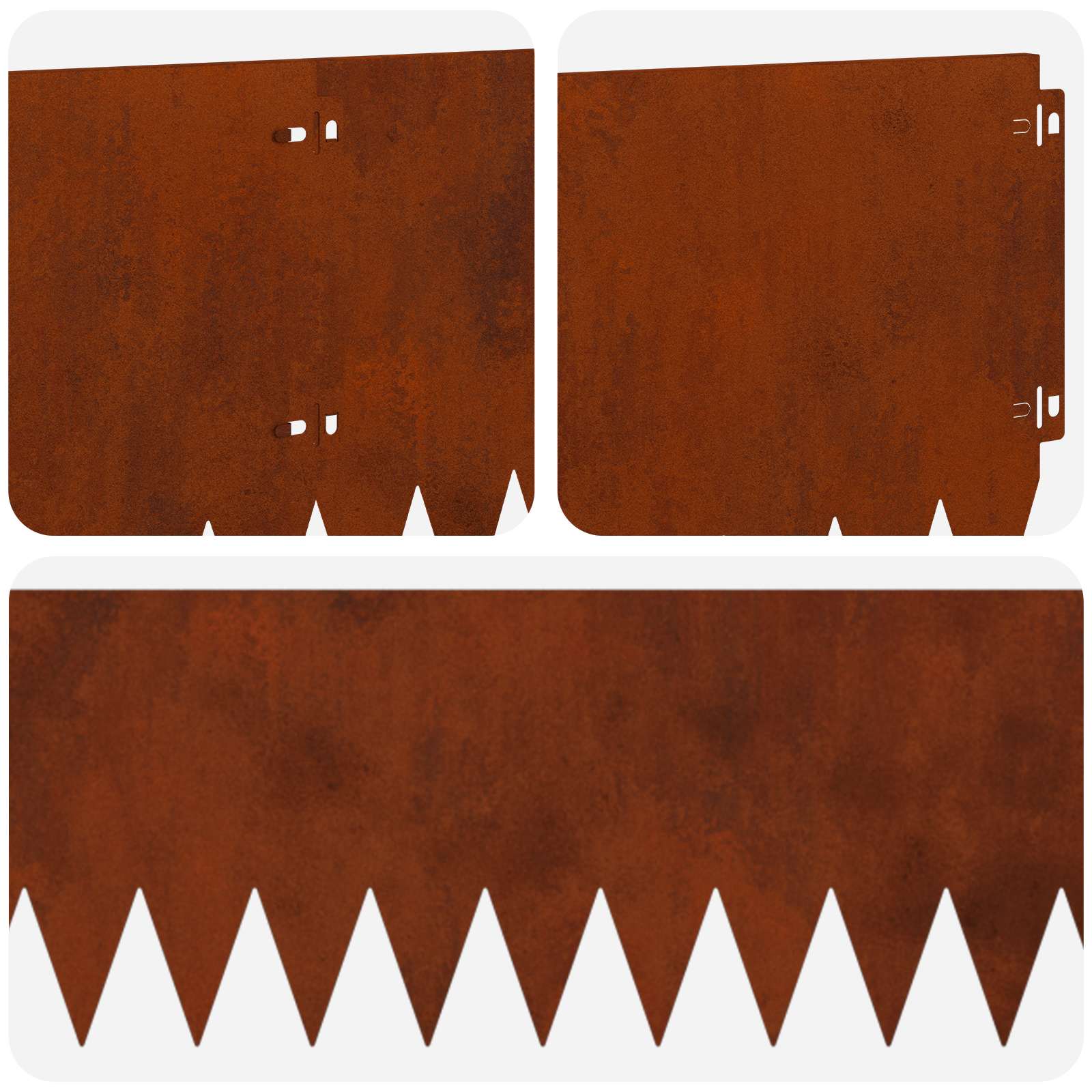 Raseneinfassung 10 pcs 103 x 10 cm Stahl Schwarz
