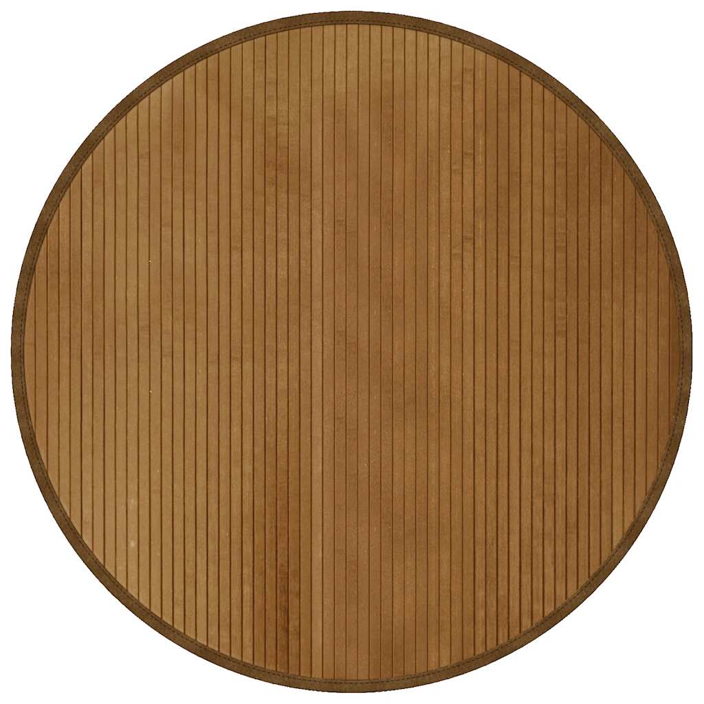 Teppich Rund Schwarz 60 cm Bambus