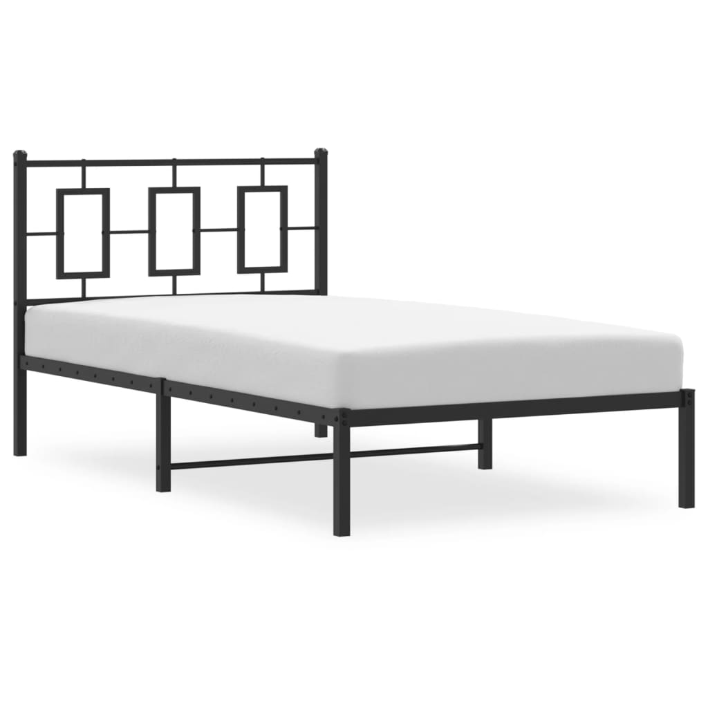 Bettgestell mit Kopf- und Fußteil Metall Weiß 180x200 cm