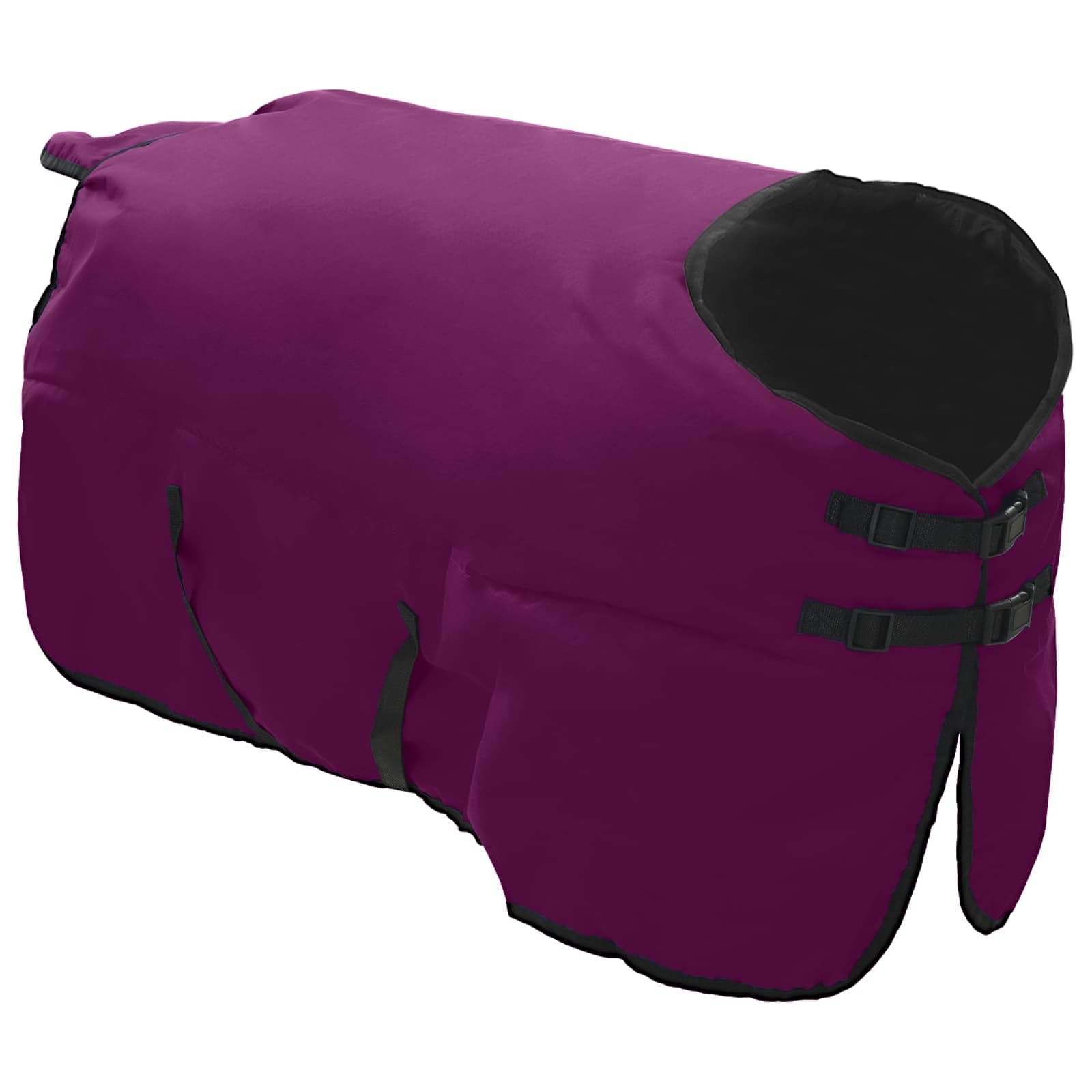 Pferdedecke Dunkelgrün und Schwarz 75 cm Polyester
