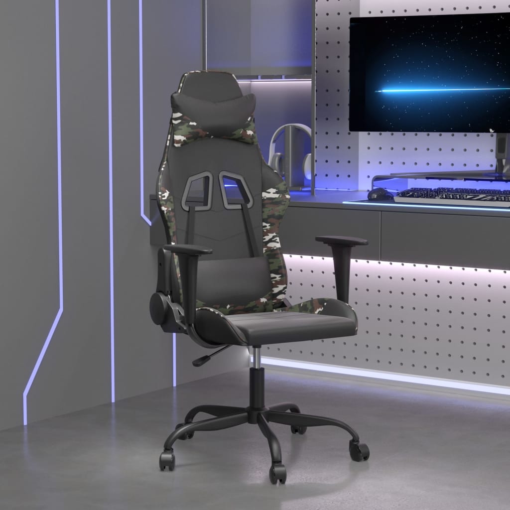 Gaming-Stuhl mit Massagefunktion Schwarz und Rot Kunstleder