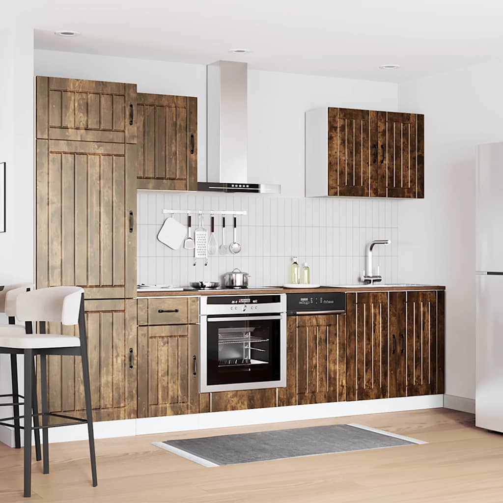 7-tlg. Küchenschrank-Set Lucca Weiß Holzwerkstoff