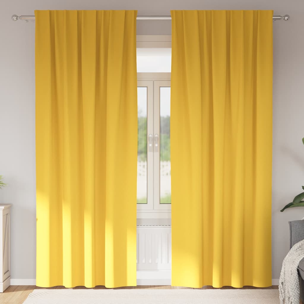 Verdunkelungs-Vorhänge mit Ringen 2 pcs Beige 140 x 140 cm