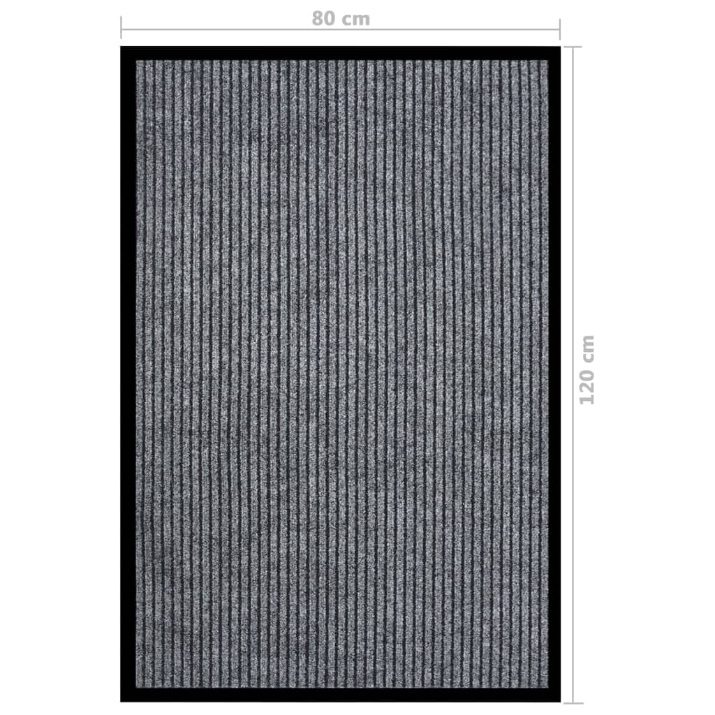 Fußmatte Gestreift Grau 60x80 cm