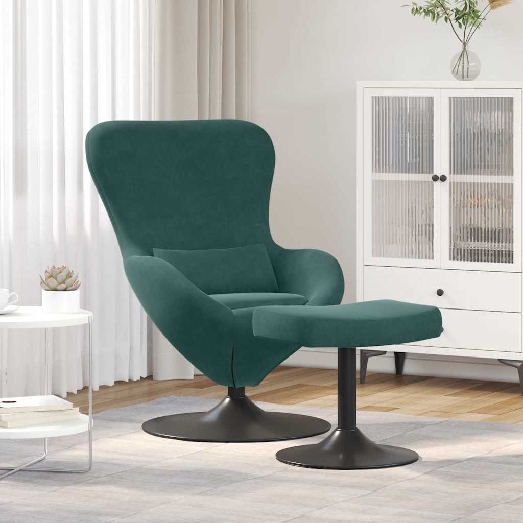 Eiersessel Blau Samt