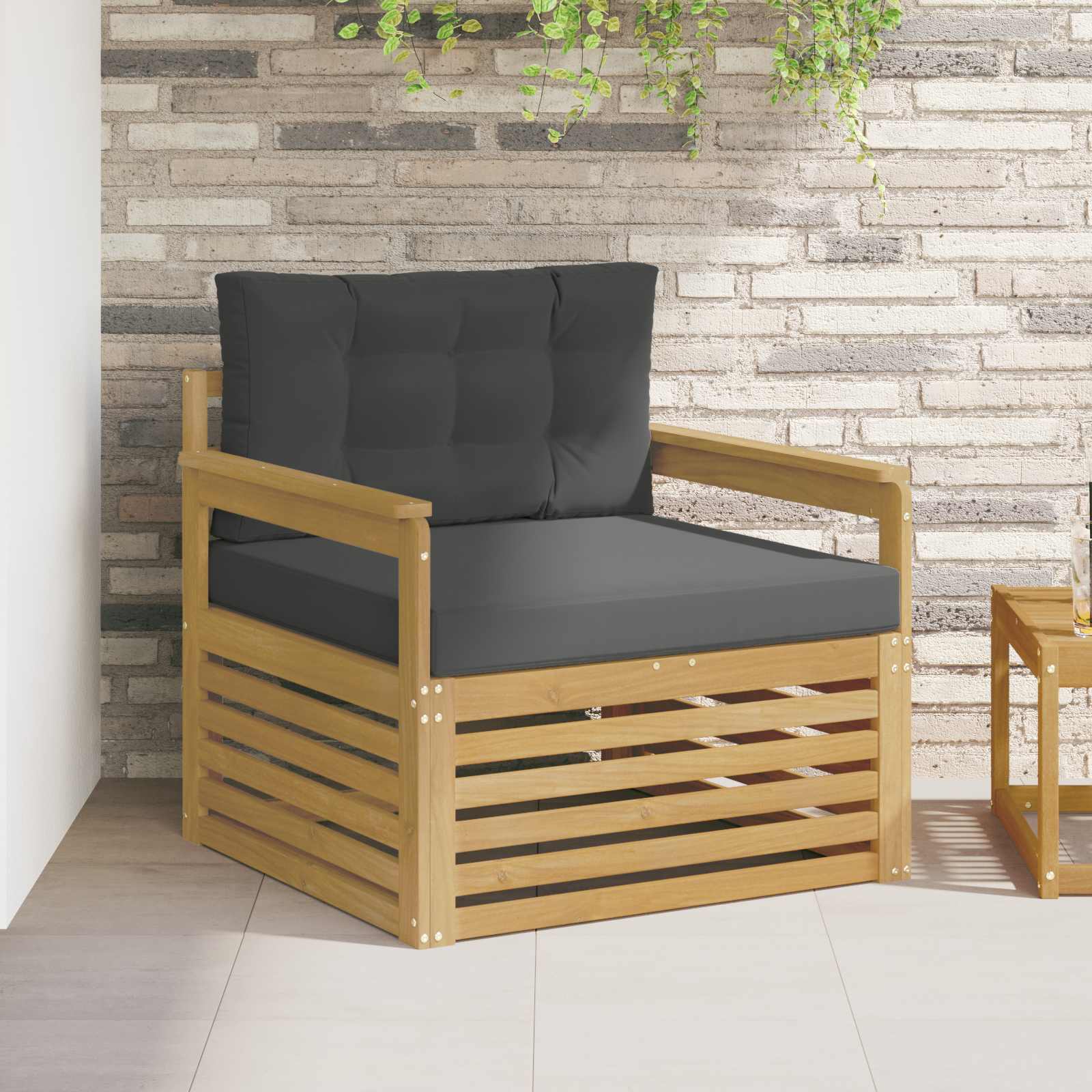 2 Stück Outdoor-Sofa Natur