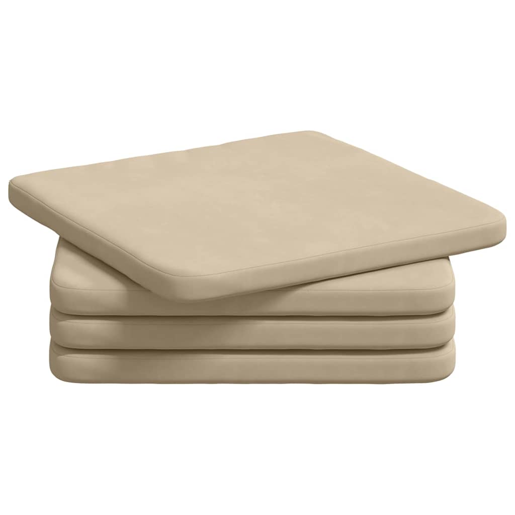 Sitzkissen 4 pcs Taupe 40 x 40 x 3 cm Mikrofaserstoff