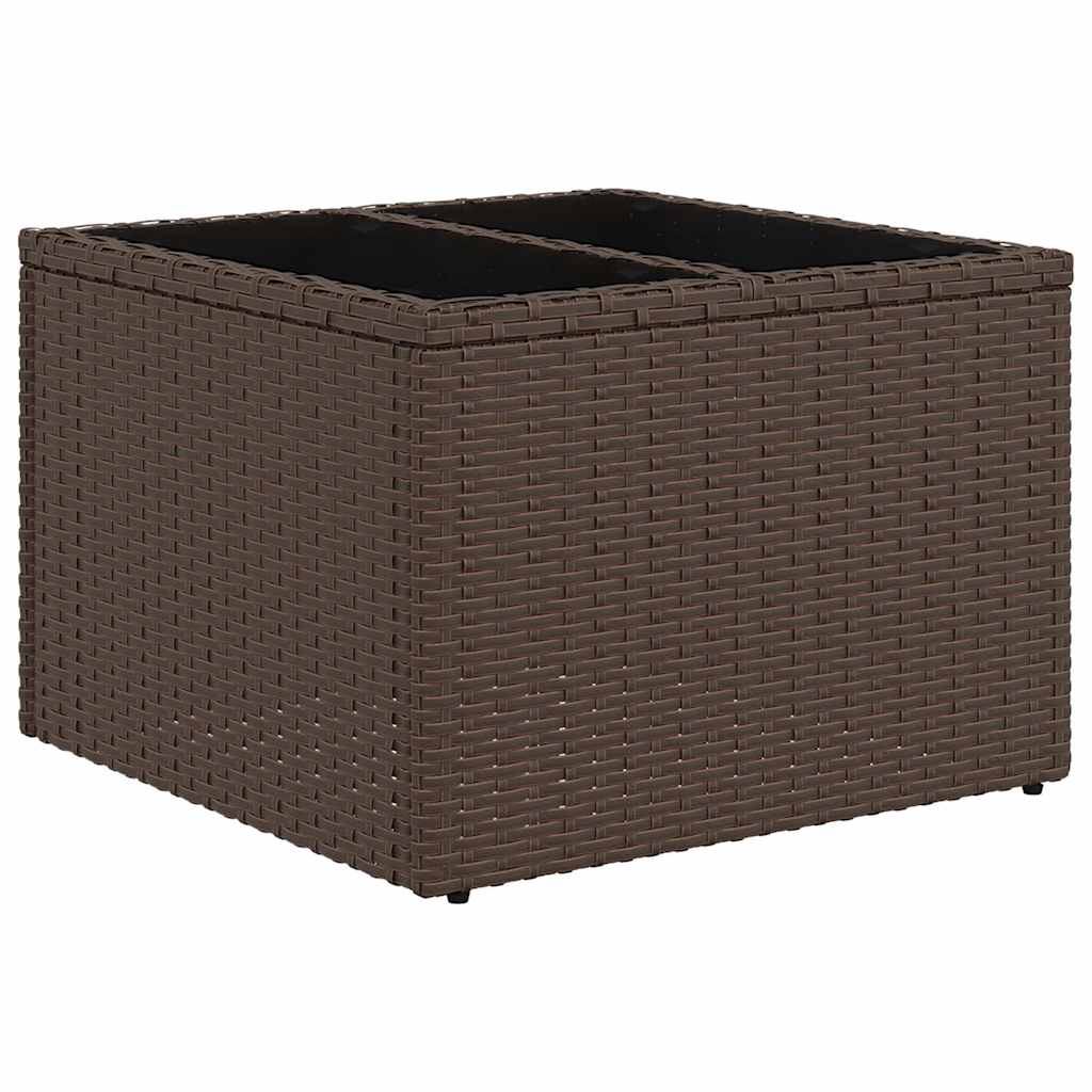 10-tlg. Garten-Sofagarnitur mit Kissen Schwarz Poly Rattan