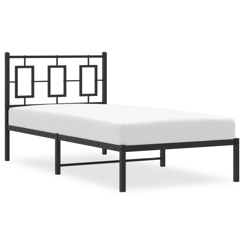 Bettgestell mit Kopf- und Fußteil Metall Weiß 180x200 cm