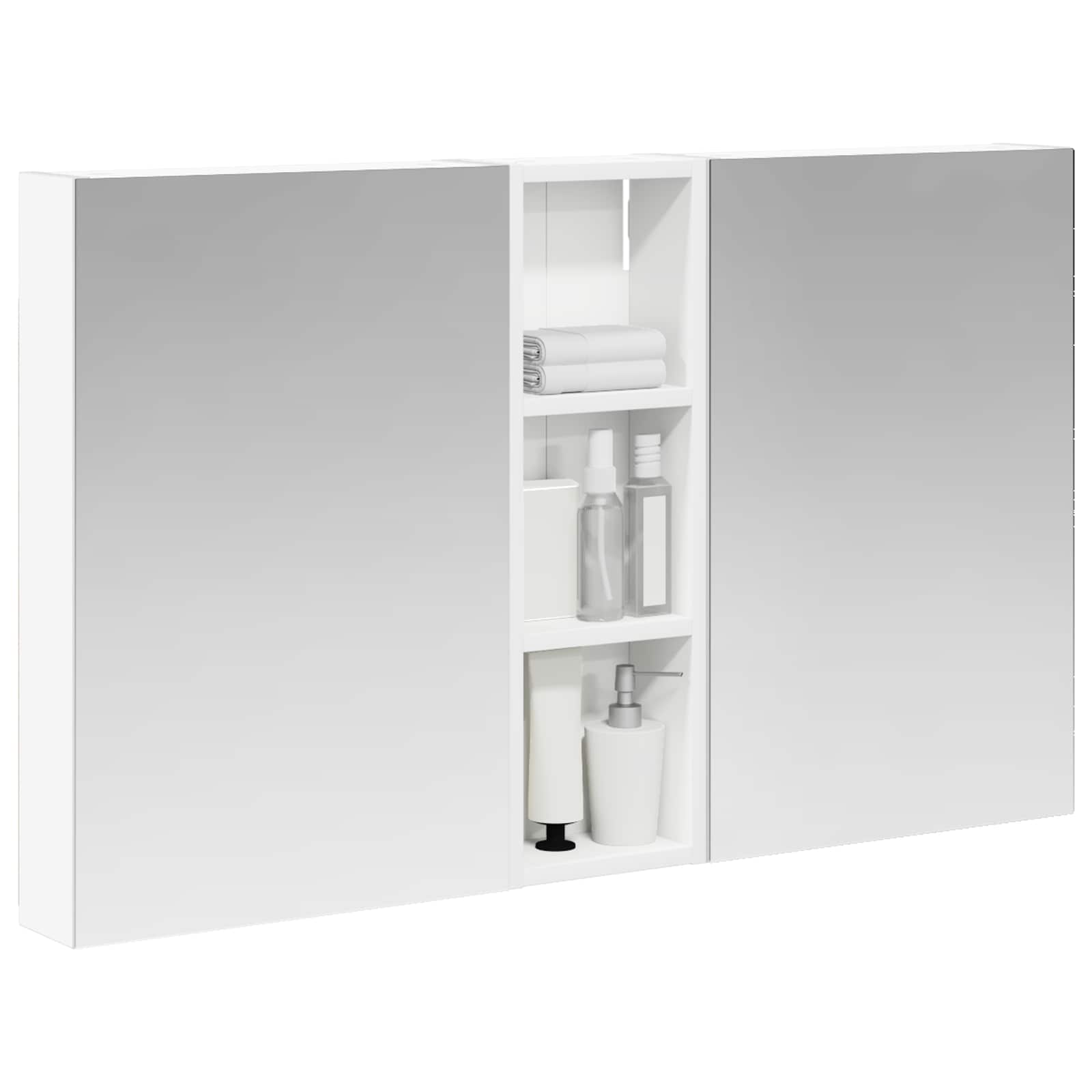 Badezimmerschrank-Set 3 pcs 80 x 10,5 x 50 cm Holzwerkstoff