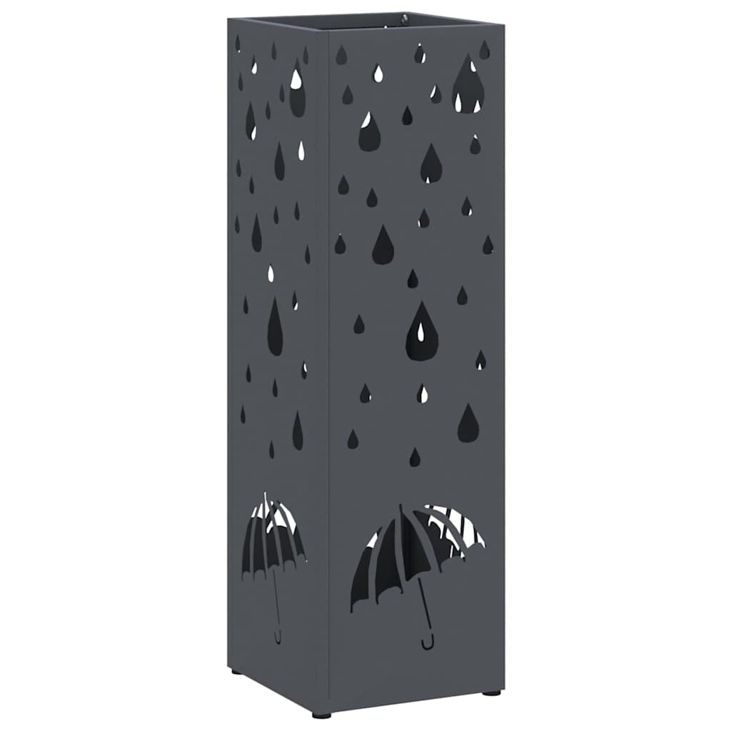 Regenschirmständer Schwarz 15,5 x 15,5 x 49 cm Stahl