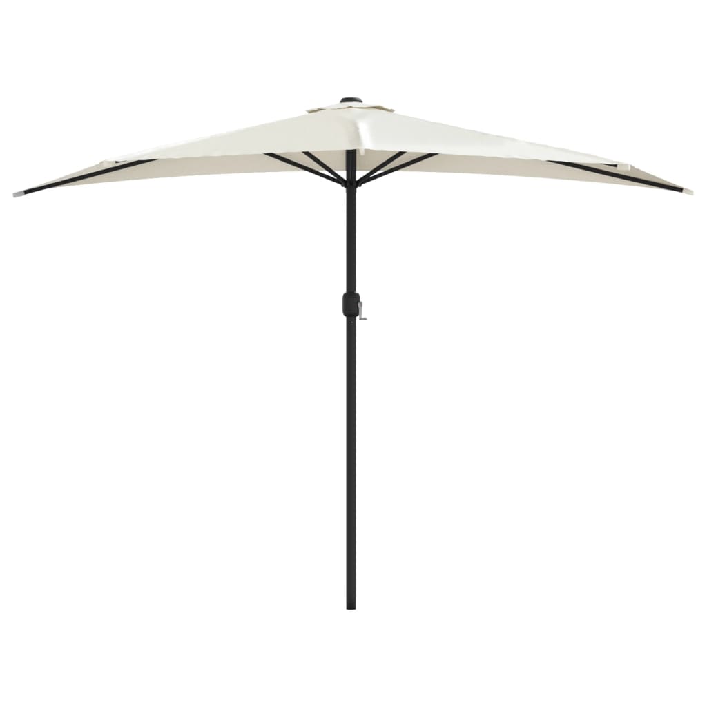 Balkon-Sonnenschirm Alu-Mast Bordeauxrot 270x144x222cm Halbrund