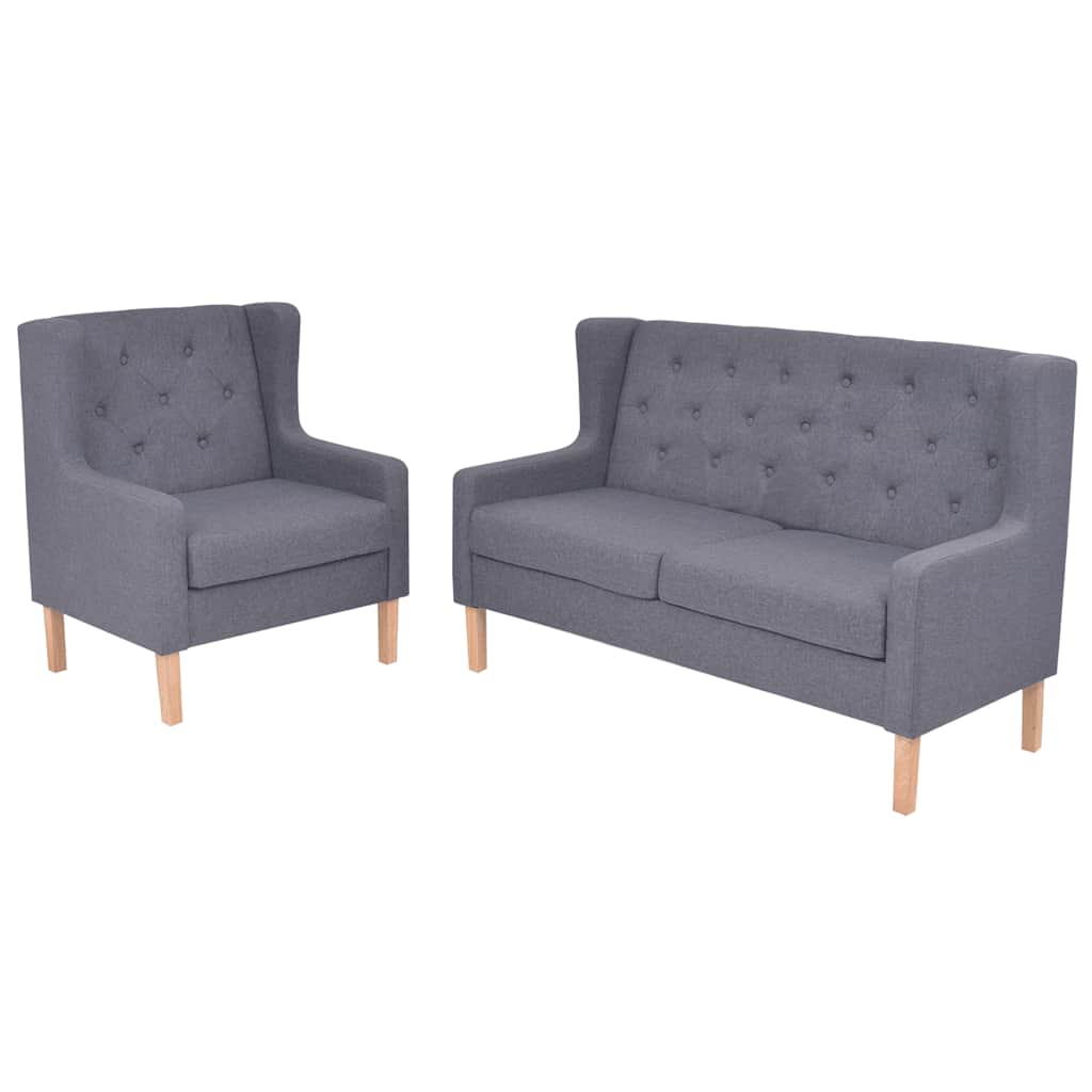2-Sitzer Sofa Stoff Cremeweiß