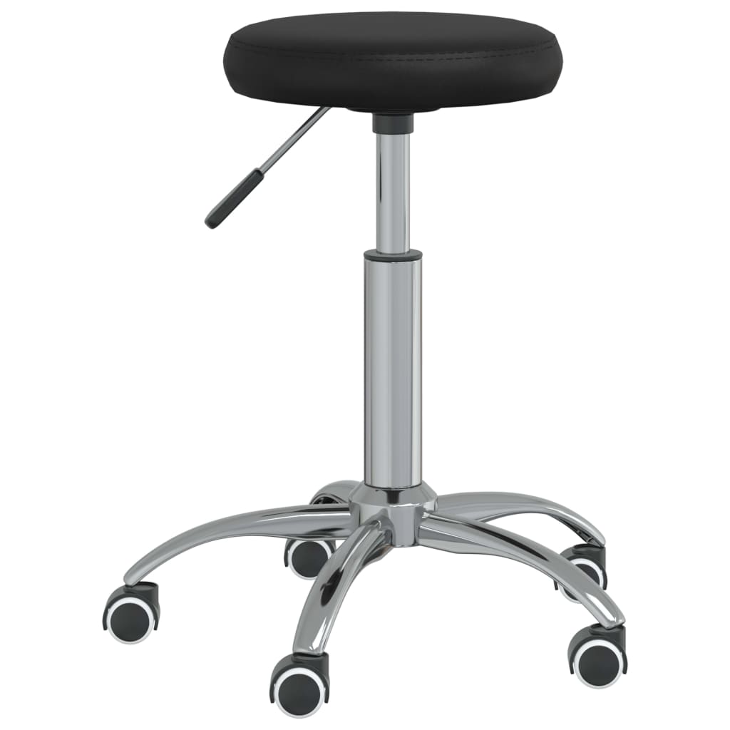 Massagehocker Kunstleder Schwarz