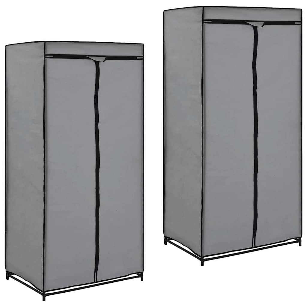 Kleiderschrank Schwarz 75×50×160 cm