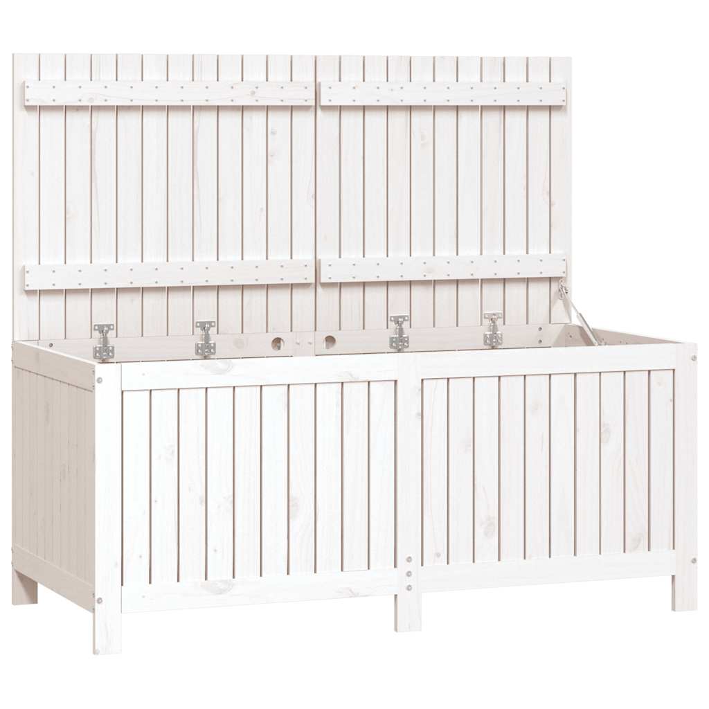 Gartentruhe Grau 76x42,5x54 cm Massivholz Kiefer