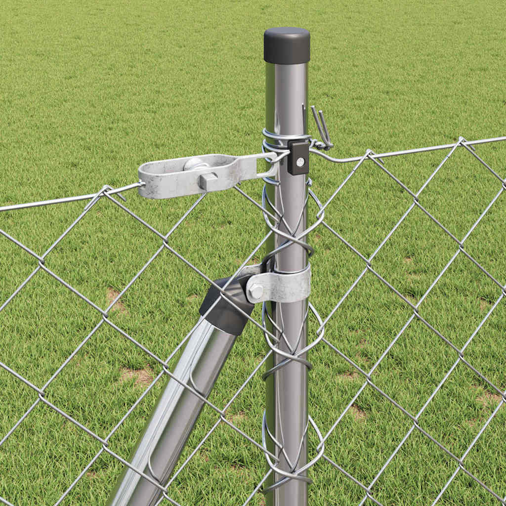 Outdoor Kettenglied-Zaun Erdfixierung 10 x 0,4 m Grün Netz