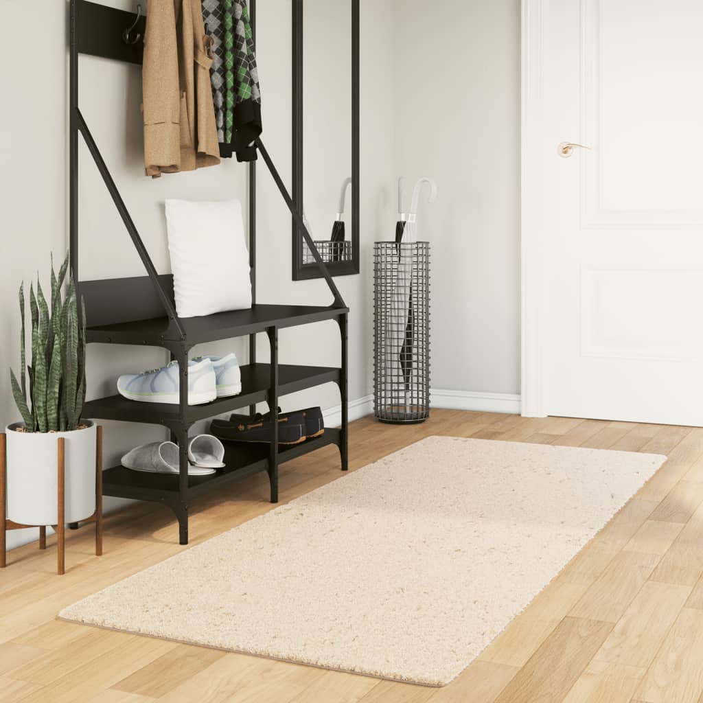 Teppich HUARTE Kurzflor Weich und Waschbar Anthrazit 60x110 cm