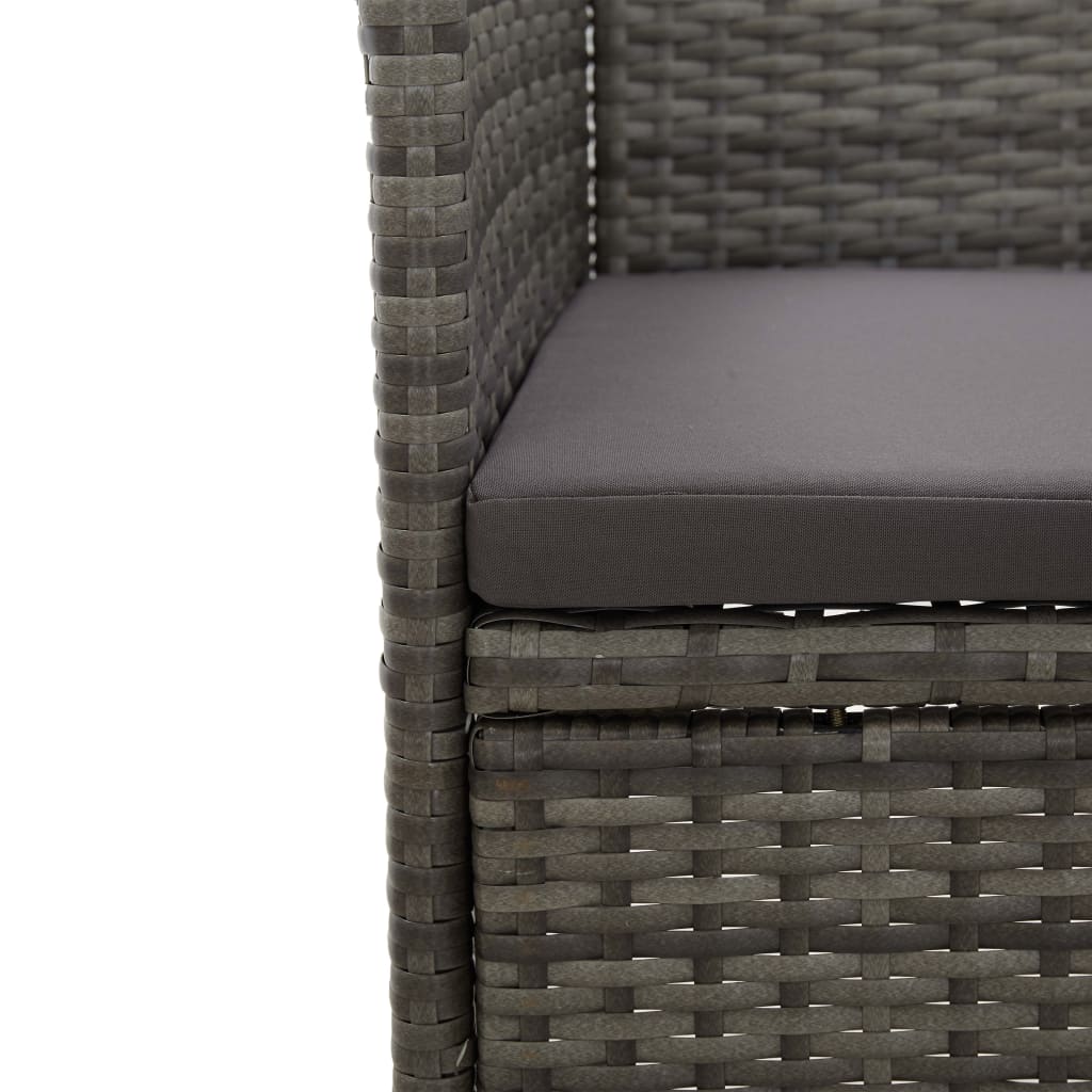 Garten-Essstühle 2 Stk. Poly Rattan Beige
