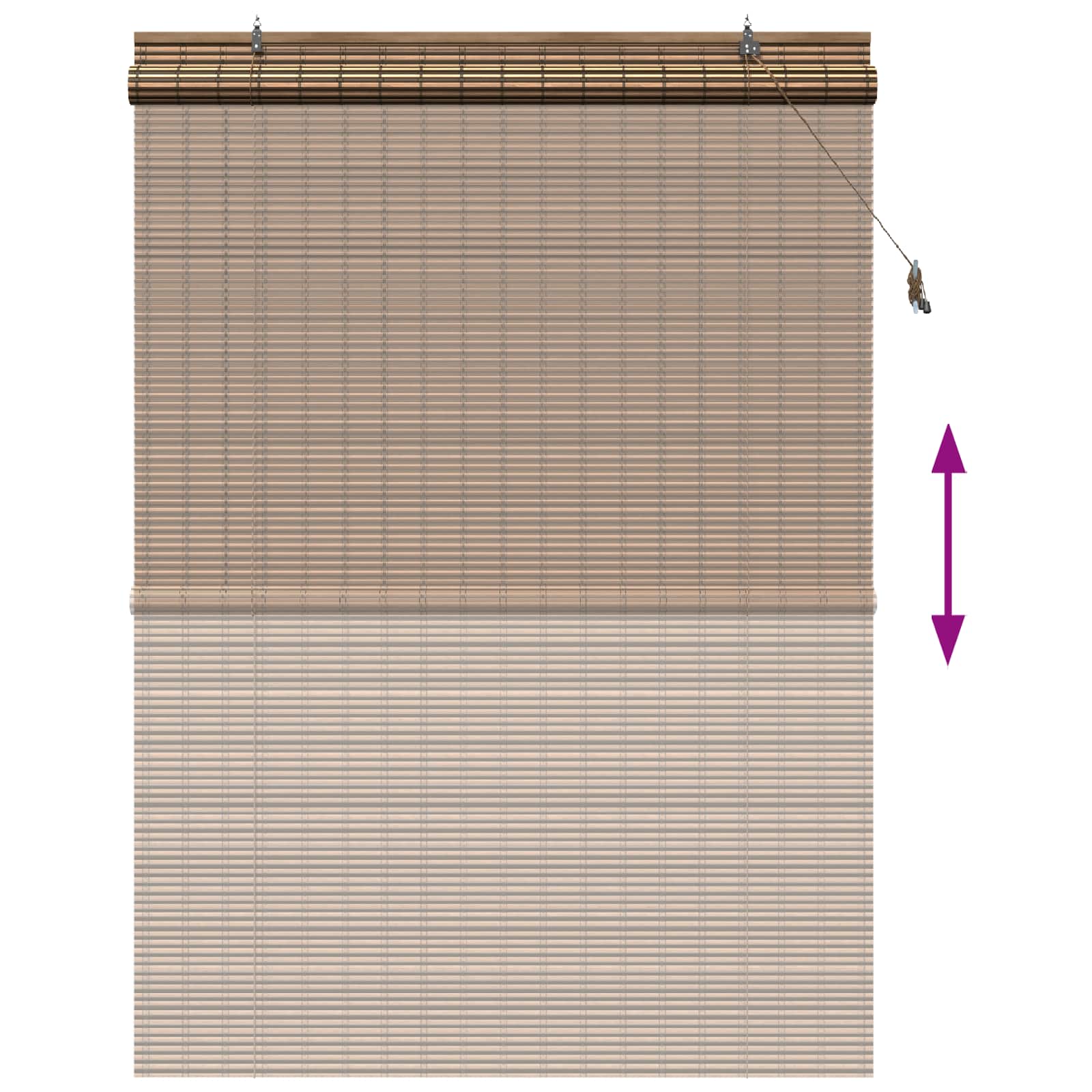Rollo Braun 60 x 160 cm Bambus