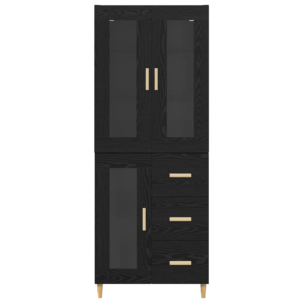 Highboard Altholz 69,5 x 34 x 180 cm Holzwerkstoff