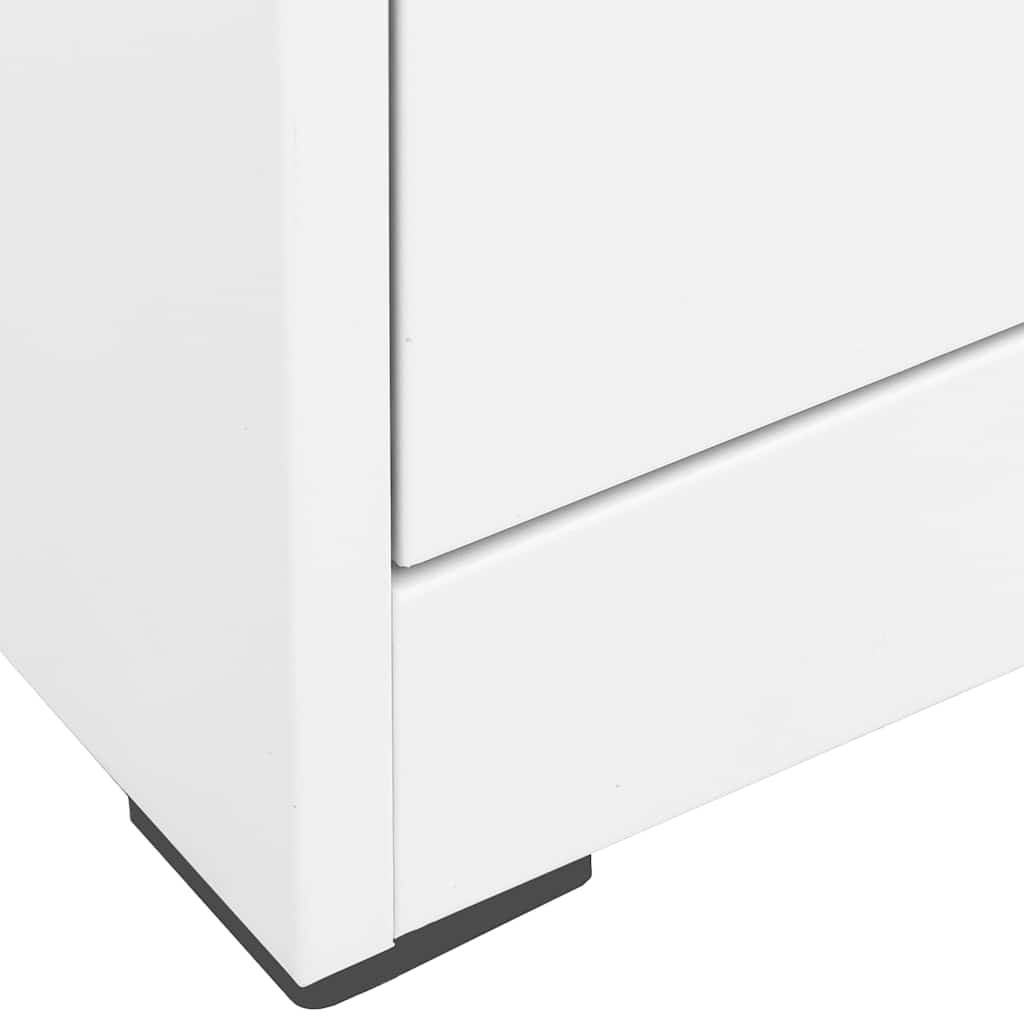 Aktenschrank Weiß 46x62x72,5 cm Stahl