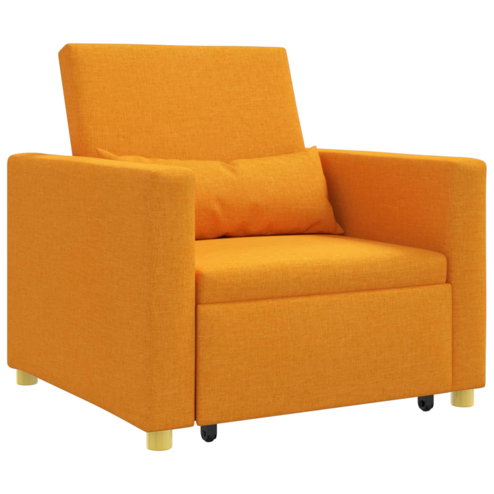 Ausziehbare Schlafcouch Einzel Hellgrau 90 x 165 x 87 cm Stoff