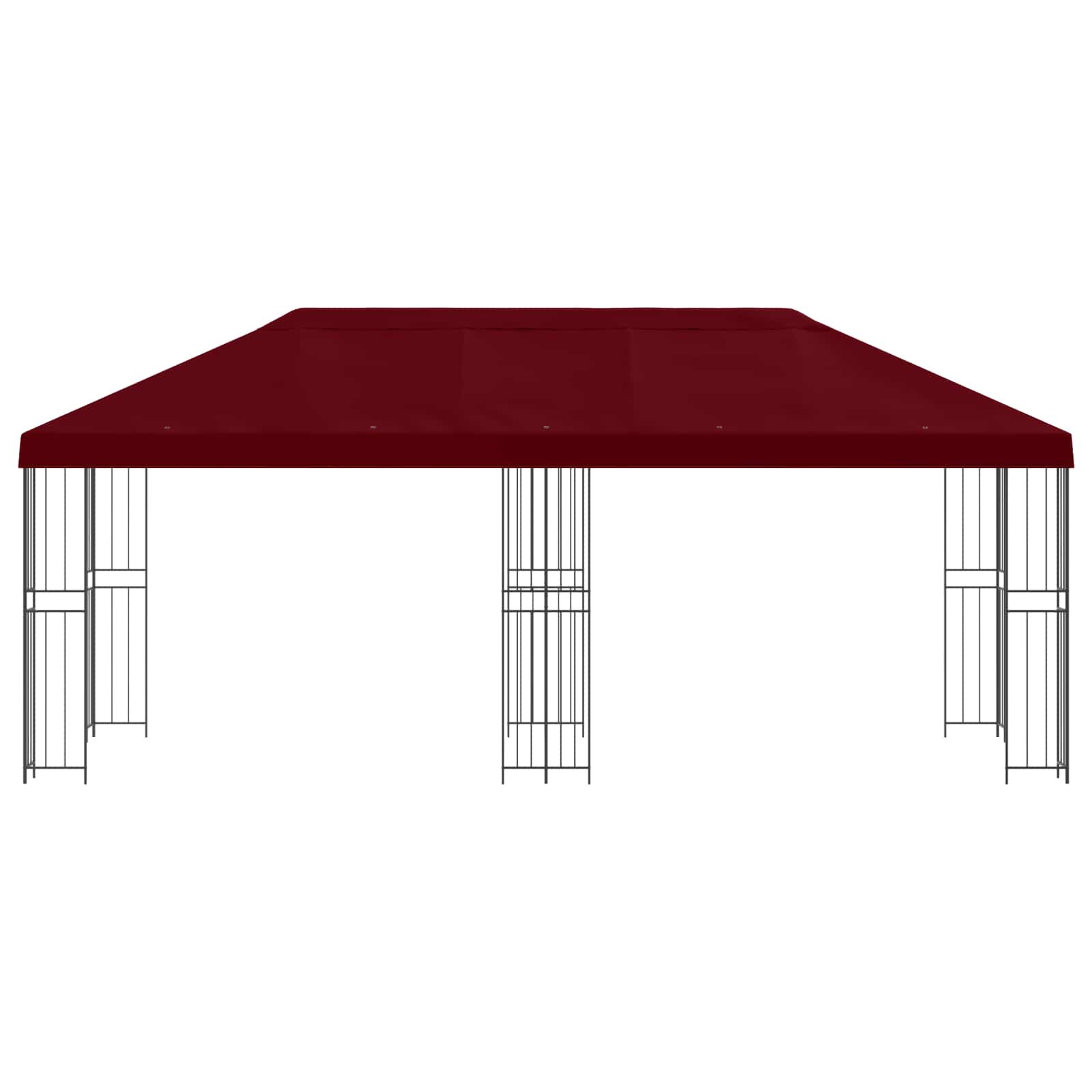 Pavillon mit Seitenwänden 6 x 3 m Beige Polyester und Stahl 190