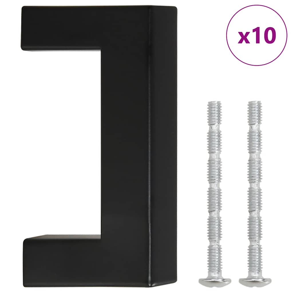 Möbelgriffe 10 Stk. Silbern 64 mm Edelstahl
