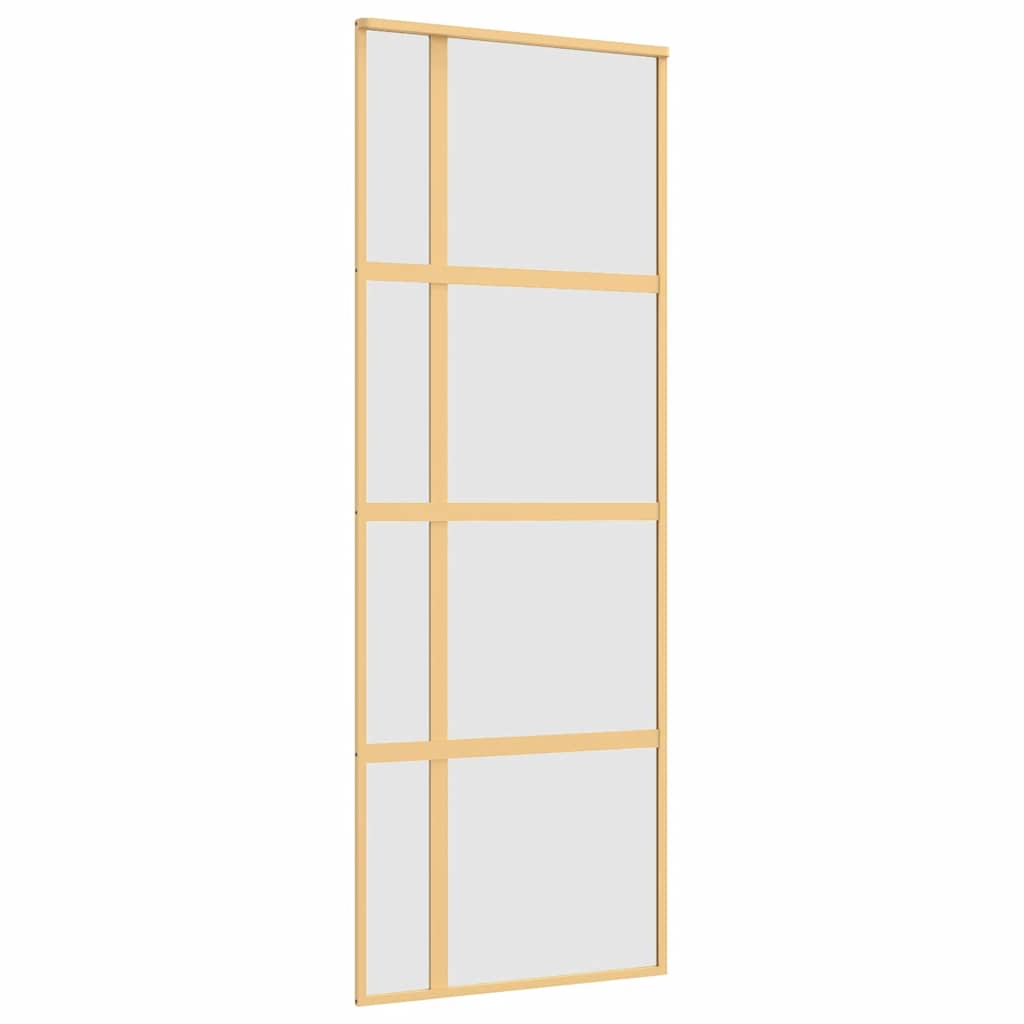 Schiebetür ESG-Glas und Aluminium 76x205 cm Schwarz
