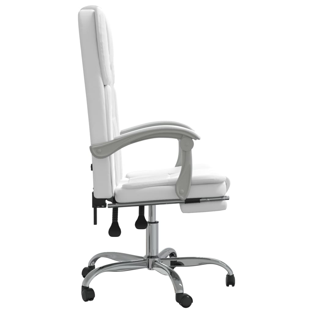 Bürostuhl mit Liegefunktion Schwarz Kunstleder
