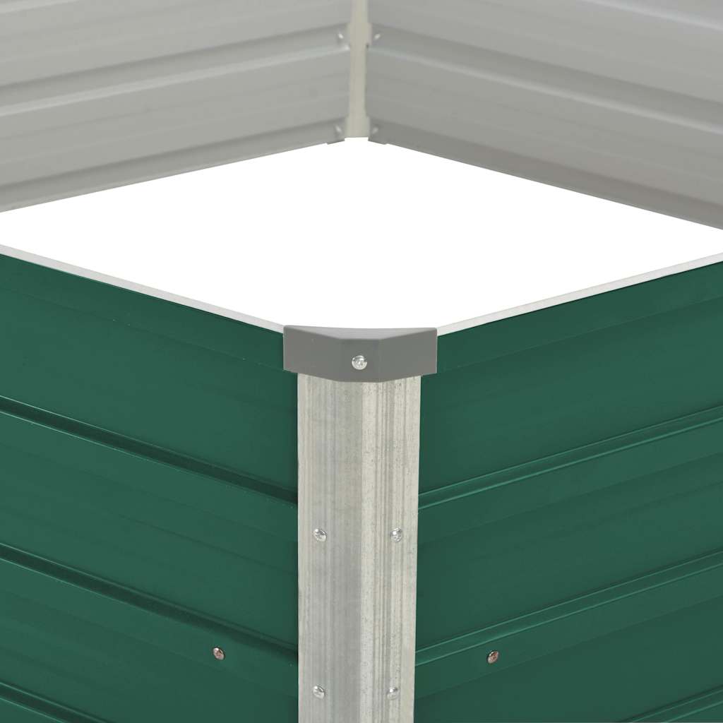 Garten-Hochbeet 129x45 cm Verzinkter Stahl Silber