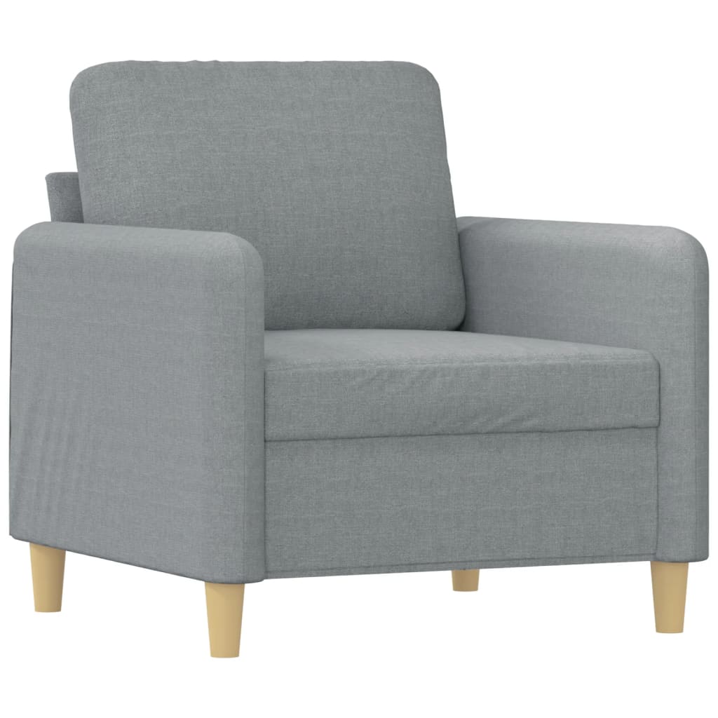 4-tlg. Sofagarnitur mit Kissen Braun Stoff