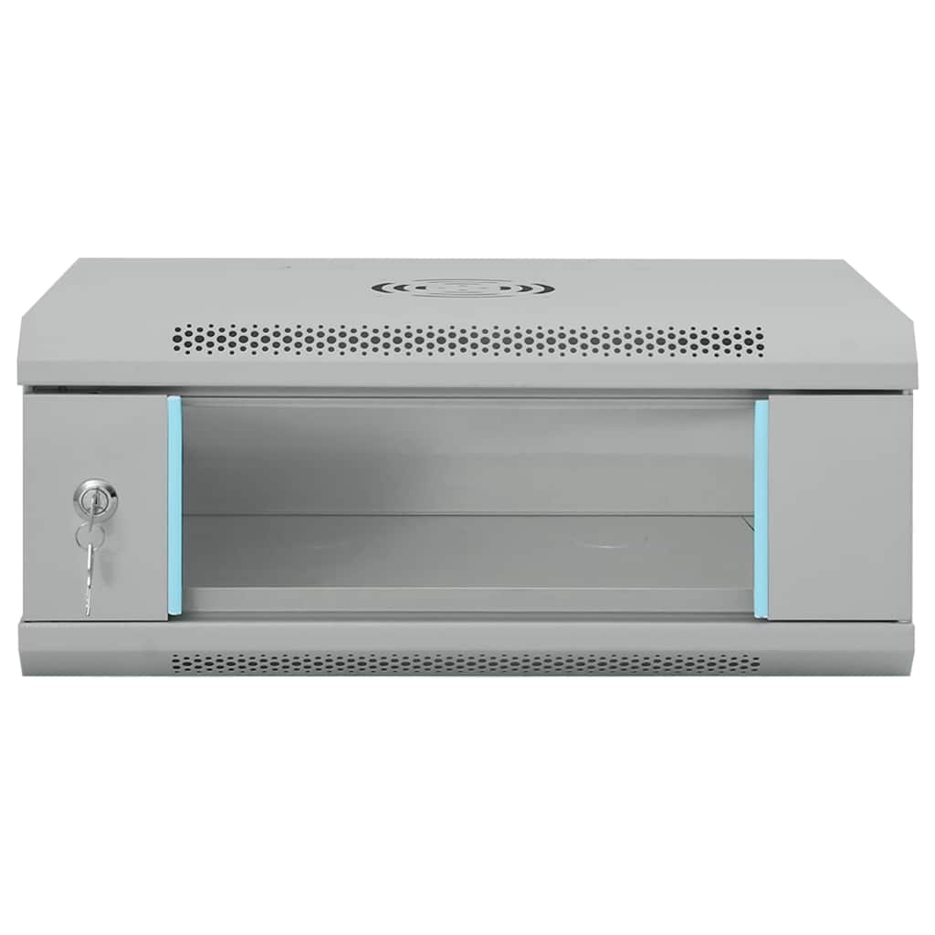 Netzwerkschrank mit Speicher Grau 60 x 45 x 28 cm Stahl
