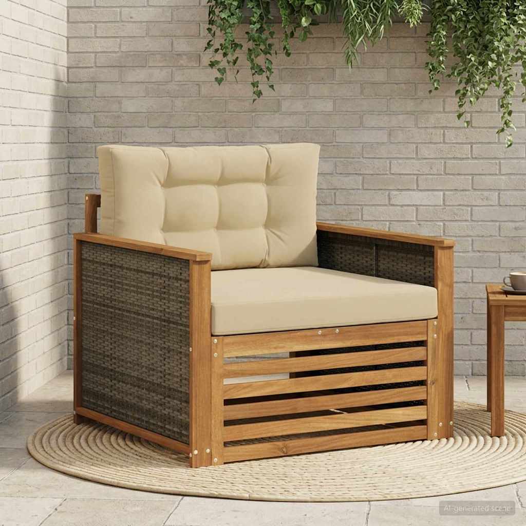 2 Stück Outdoor-Sofa Natur