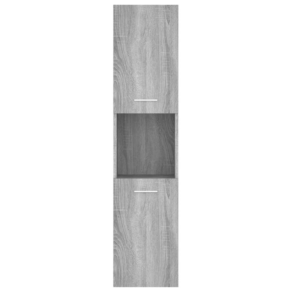 Badezimmerschrank Weiß 30x30x130 cm Holzwerkstoff